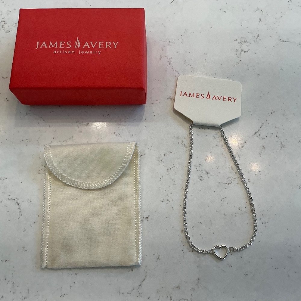 James Avery Heart Anklet NIB